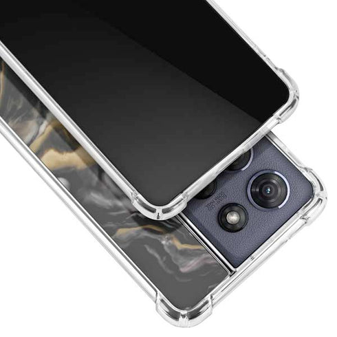 Gold Blush Marble Ink Moto G Play 5G (2025) Clear Case